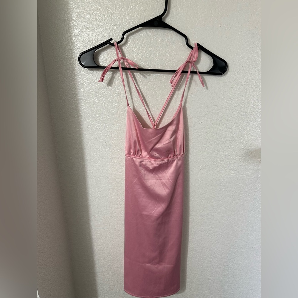 Tiger mist satin pink dress